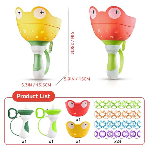 pamexin Outside Toys for Kids Ages 4-8 - Manual Capture Catching Game - Toddler Chasing Toy for Boys & Girls, Ages 3-7 - Outdoor Fun Family Games - style: Red+Yellow
