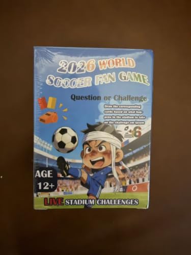 2026 World Soccer Cup Watch Party Games – 120 Challenges & Questions Interactive Card Game for Live Match Soccer Parties, Truth or Dare Cards for Family & Friends Games, 2+ Player