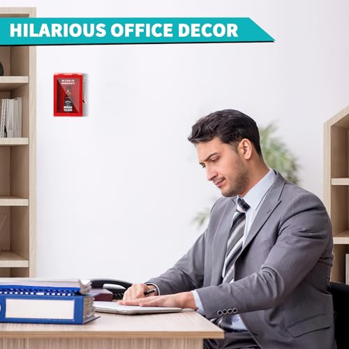Funny Emergency Box w/Hammer (Large), Break in Case of Emergency Box, Personalized Unique Gifts for Men Women, Office Desk Decor, Random Things, White Elephant Gift for Friend Coworker Family - style: Large Emergency Box