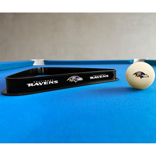 Imperial NFL Cue Ball & Rack Set - color: Baltimore Ravens, White