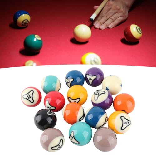 Pilipane Billiard Balls Set Professional Tournament Style Pool Balls for Billiards Games and Family Entertainment Resin Material 57.2mm Dia 16Pcs with Wiping Cloth