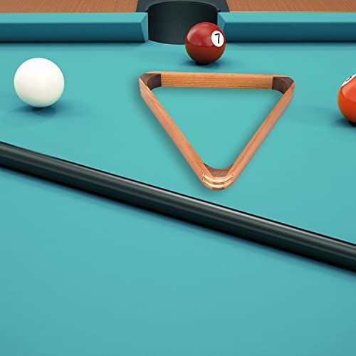 GSE Games & Sports Expert Solid Wood Billiard 8-Ball Triangle / 9-Ball Diamond Pool Ball Racks for 2-1/4" Pool Balls, Pool Table Accessories - color: 2-Tone Oak, style: 8-Ball Triangle Rack
