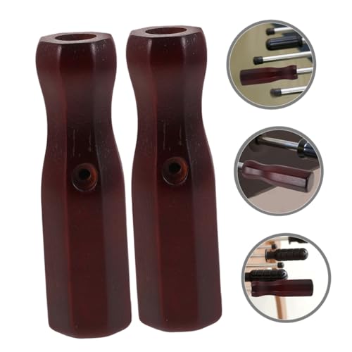 2pcs Solid Wood Football Table Handles Octagonal Grip Replacement for Foosball Rods Soccer Machine Rod Handles for Enhanced Control and Precision