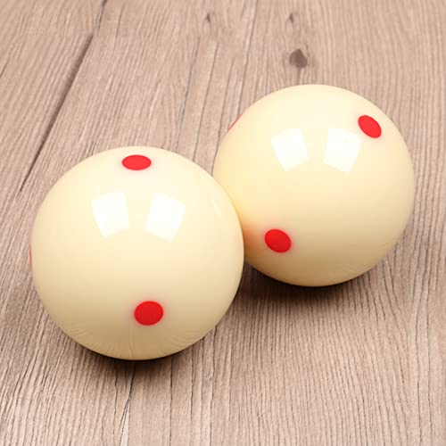 Pool Billiard Cue Ball Training Set, 2-1/4" Regulation Phenolic Resin, 6 Dot Measle & Aim Target Practice Balls, Spin & Accuracy Training Aid for Beginners & Advanced Players - color: Red 6 Dot Measle Balls