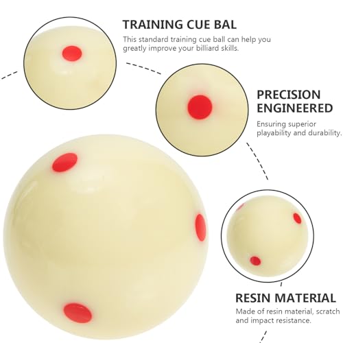 Regulation Six Dots Professional Cue Ball White Billiard Ball for Pool Table Training High-Grade Phenolic Resin Scratch Resistant