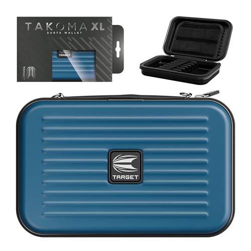 Target Darts Takoma XL Darts Wallet Case, Blue – Holds 6 Darts, Protective EVA Holder with Double Zip Lock Pouches – Professional Dart Accessories - color: Blue