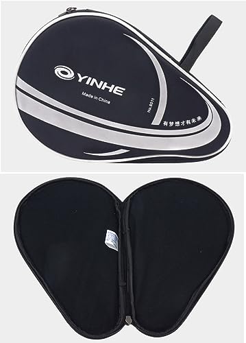 Yinhe/Milky Way Table Tennis Bag with Heat Insulation Sponge Inside, Calabash Gourd Shape Racket Carrying Case for Ping Pong Paddle/Racquet, Can Hold 3-4 Balls
