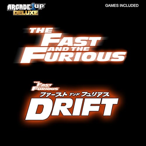 ARCADE1UP The Fast & The Furious Deluxe Arcade Game for Your Home, with 5-Foot-Tall Stand-up Cabinet, 2 Classic Games, and 17-inch LCD Screen