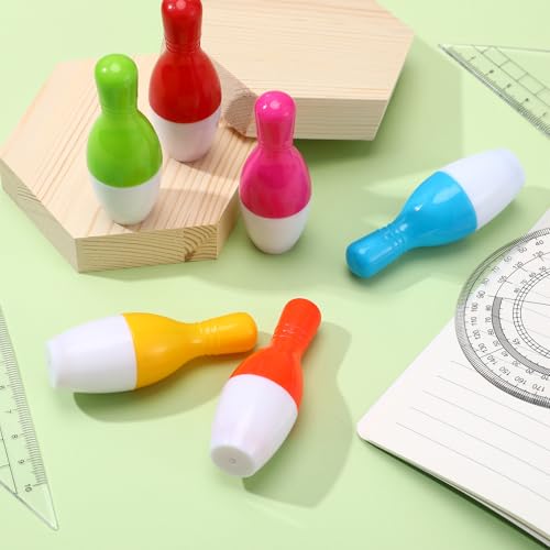 15 Pack Bowling Pin Ballpoint Set Writing Pens for Students Kids School Supplies Signing for Halloween Party Favors Bulk