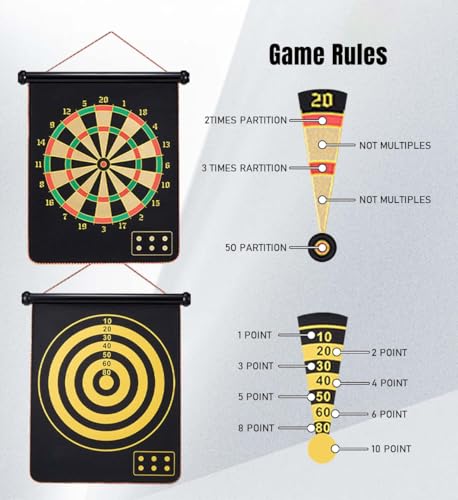 Magnetic Dart Board Outdoor Games for Kids 8-12, Teen Boys Gift Ideas for Birthday, Cool Toys for Teenage Activities Age 6 7 8 9 10 11 12 13 14 15 16 Years - style: Blind Box