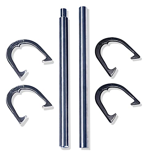 Marine Tech 316 Stainless Steel Horseshoe Game Set, Metal Horseshoe Set, Steel Horseshoes and Stakes, Perfect Backyard Games, Beach