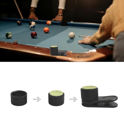 LAKE OF FIRE Chalk Holder Pool Billiards, Pool Cue Chalk Holder with Belt Clip Snooker Billiard Accessories Black - size: Round