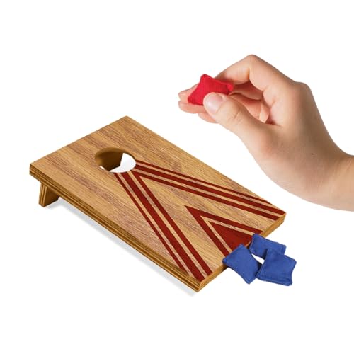 Schylling Table Top Corn Hole Game, Brown, (Model: TCH)