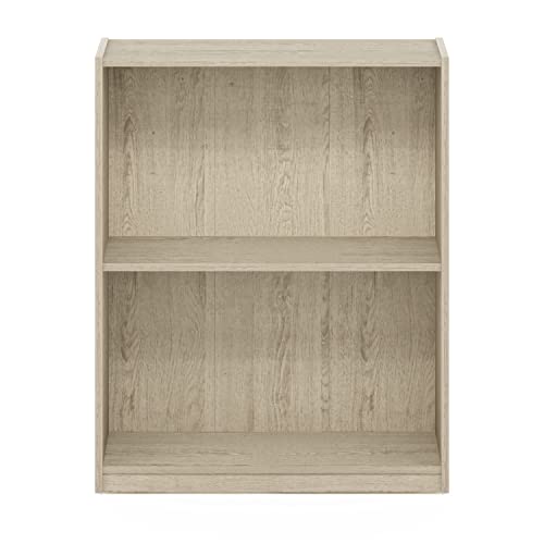 Furinno Gruen 2-Tier Open Shelf Bookcase, Metropolitan Pine - color: Metropolitan Pine, size: 2-Tier Rectangle