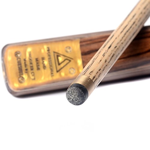 CUESOUL 3/4 Jointed Snooker Cue 57 inch Handcraft with Extension/Joint Protector Packed in Leatherette Cue Bag - color: 306 with Aluminium Cue Case