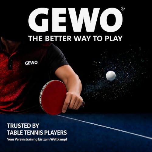 GEWO Ultra SLP Table Tennis Balls - 3 Star Table Tennis Ball Made of Plastic 40+ Without Seam - ITTF Certified Competition Balls Professional Table Tennis Balls White, 40 + mm Diameter