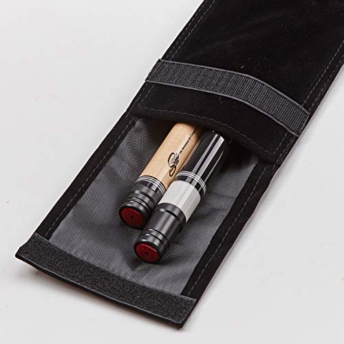Collapsar CXT Pool Cue with Soft Case,Black with Cream Points and Turquoise,Wrapless Handle 58Inch Professional Pool Stick - color: Blue handle, size: 21 ounce