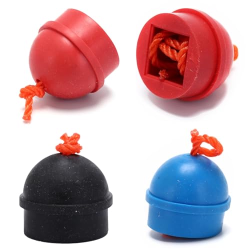 4 Pack Pool Chalk Cubes Holder with Cord String Anti-Lost Snooker Practical Tool Pool Cue Chalk Organizer Pool Stick Pocket Chalker for Billiard House Billiard Cue Chalk Box Pool Cue Stick Tips