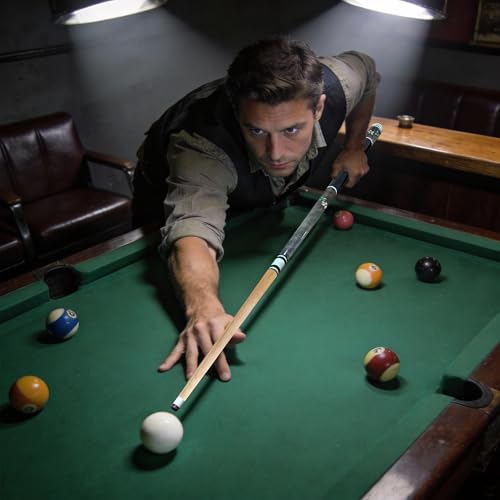 HomeSeason Pool Cue Stick 58" Professional Billiard Canadian Maple Pool Stick with Leather Case & 13mm Tip, 18/19/20/21oz for Adults Pro Player - color: 21oz(Black)
