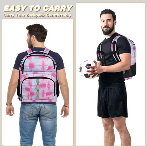 Goloni 2 Ball Bowling Backpack,Bowling Ball Bag with Shoe Compartment & Portective Foam Padded, Fits Shoes Up to US Size 16 - color: Dyeing