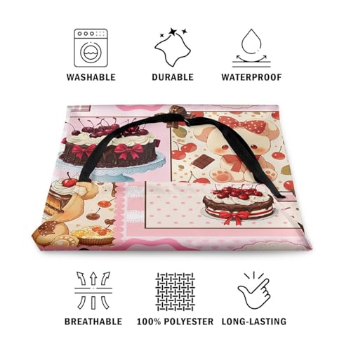 Castle Fairy Cute Rabbit Deer Kitchen Apron - color: Bear Cake Pink
