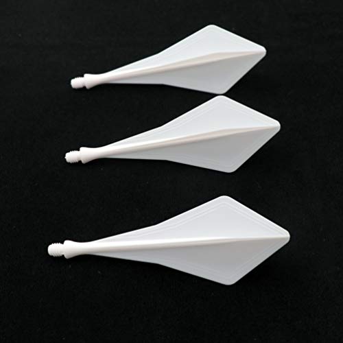 CUESOUL TRAJ AK8 New Integrated Dart Flights and Shafts Wave Shape,Very Slim Dart Flight 3 Sets - color: Diamond Shape-White