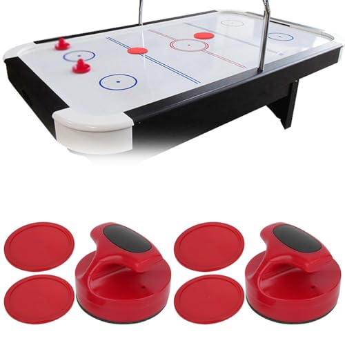 GOTOTOP Air Hockey Pucks and Pushers Hockey Game Table 94mm Slider Pusher Set with 4 Pucks Accessories Large Size Table Game Gift