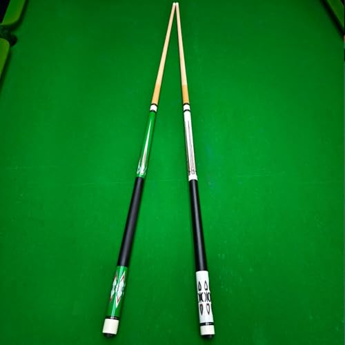 HMQQ 58 Inch Pool Cue Sticks Set, 2/4/6 Pack 20 oz 2-Piece Billiard Cues with 13mm Leather Tips, Matching House Cue Set for Adults, Home Tables, Bars & Group Play - size: Set of 2