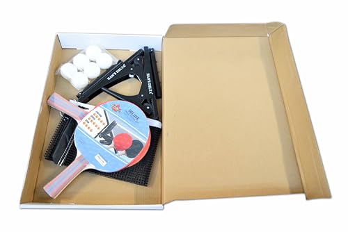 HAN'S DELTA Ping Pong Paddle Sets - 2 or 4 Player Table Tennis Paddles, Pingpong Balls & Net - Table Tennis Equipment & Ping Pong Accessories - style: Deluxe Set (2 Paddles+6 Balls+Heavy Duty Net&Post)