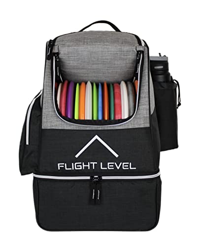 Flight level Disc Golf Backpack with Insulated Cooler | Frisbee Disc Golf Bag | Large Capacity up to 20 Discs