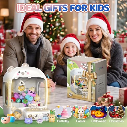 Skirfy Claws Machines for Kids Bear,Vending Machines Toys with Sound,Lights and Furbys for Girls,Arcades Games Toys for Ages 8-13,Birthday Party for 6 7 8 9 Year Old Boys Girls