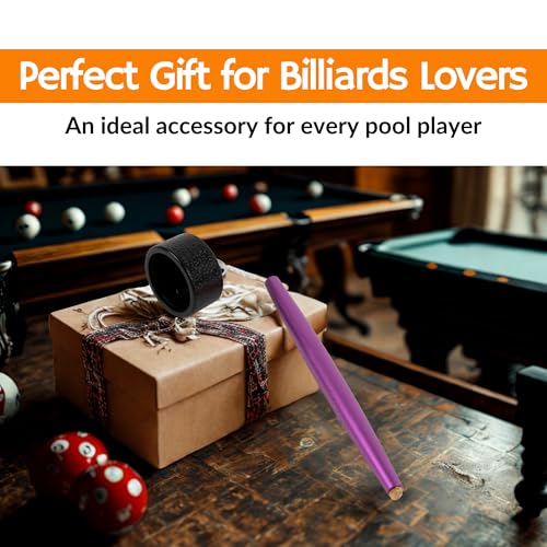 Aluminum Circle Pool Chalk Holder - Use with TAOM Pyro or TAOM V10 Chalk - Slip-in Pocket Pool Cue Chalk Holder - Cover Billiard Supplies - Snooker Accessory Chalk - color: Purple