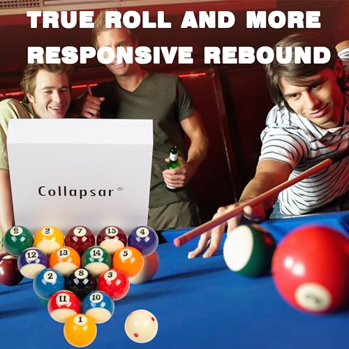 Collapsar Deluxe 2-1/4" Billiard Pool Balls Marble-Swirl Style Billiards Ball Complete 16 Ball Set (Several Style Available) - style: PRO Premium