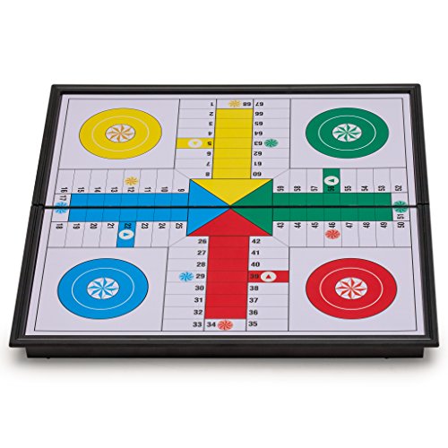 Magnetic Ludo Travel Game Set – 9.8" Folding Board for Classic Portable Strategy Play – Yellow Mountain Imports