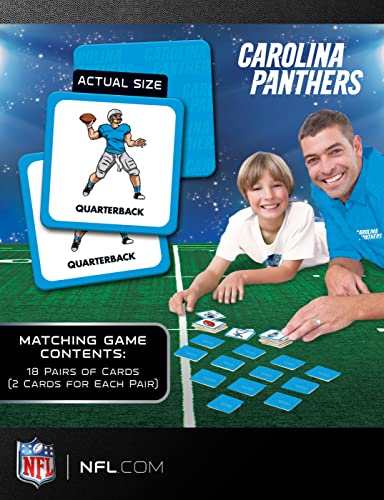 MasterPieces Sports Games - Carolina Panthers NFL Matching Game - Game for Kids and Family - Laugh and Learn - style: Carolina Panthers
