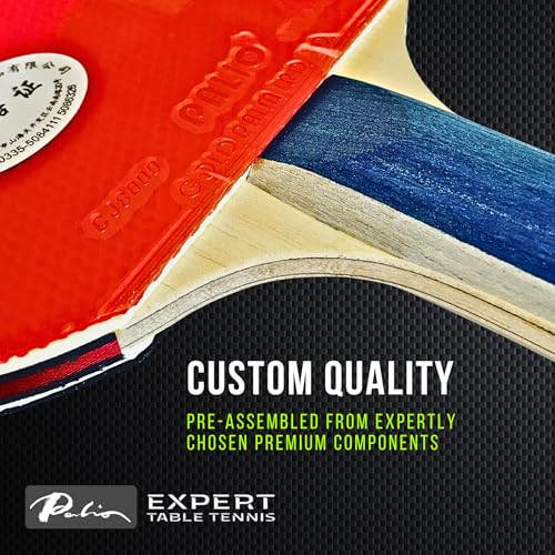 Palio - color: Blue Handle, Red/Black Rubbers