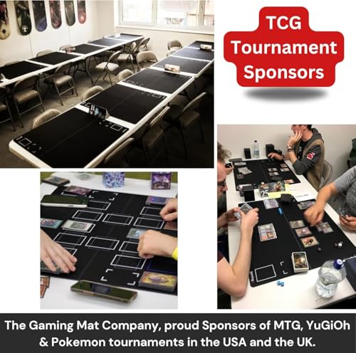 The Gaming Mat Company Poker, Dominoes, Bridge & Mahjong Table Mat - Black 33" x 33" Premium Gaming Mat- Cards Playmat- Card Gaming Mat Table Top Cover Topper Card Game Mat Square Mahjong Table Cover - color: Black