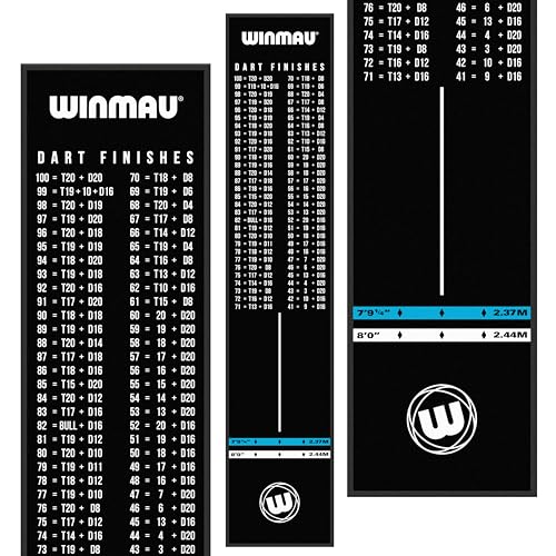 WINMAU Dart Mat with Throw Line for Soft Tip and Steel Tip - Available in Outshot and Clearzone Style - style: Pro Zone Outshot