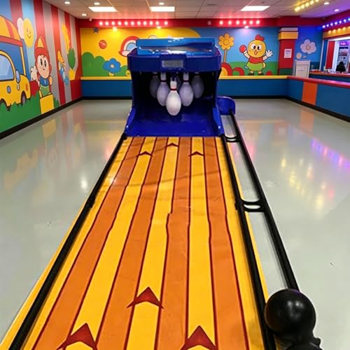 2M/3.5M Electronic Home Bowling Alley Game, Indoor Family Bowling Set with Auto Pin Reset, LED Scoreboard, Lights & Simulation Sound, Interactive Sports Toy for Kids and Adults