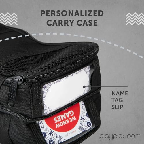 Play Platoon Cornhole Bag Carrying Bag, with 4 Separation Pouches, Black - style: Dual Sided