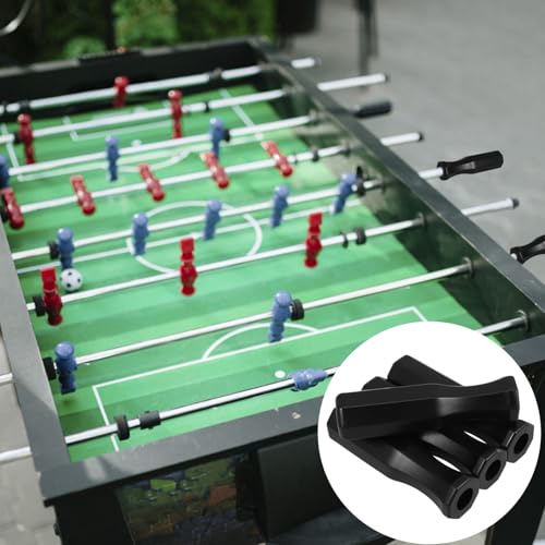 4PCS Foosball Table Handle Grip Replacement, Black Plastic Soccer Rod Handles, Octagonal Table Football Grip for Mini Foosball Tabl·e Accessories 4.53"