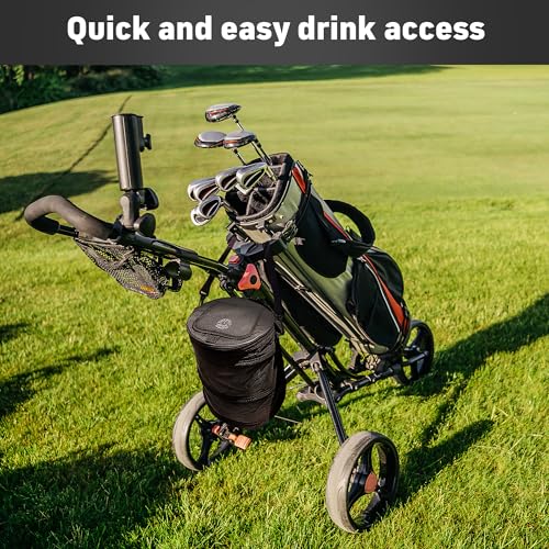 InTheZone Golf Cart Cooler – Soft-Sided, Collapsible, Insulated Cooler Bag | Attaches to Cart Basket or Fender | Durable, Leakproof, Portable – Great Gift for Golfers.
