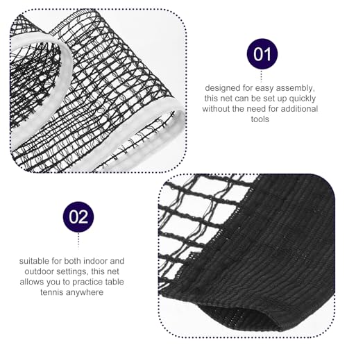 Polyester-Cotton Table Tennis Replacement Net Tight Mesh Indoor-Outdoor Pingpong Net Accessory for Standard Tables Easy Fast Assembly Versatile Training Mesh