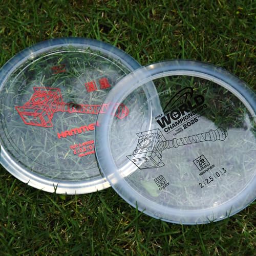 Yikun Hammer Golf Disc PDGA Approved - Limited Edition Pro Worlds 2025 | Overstable Driving Putter for Control & Hyzer Flips | Wind-Fighting Torque Resistant 170-176g (Premium Plastic) - color: transparent