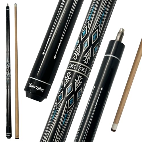 Professional Pool Cue 58" 10.5/12.5mm Tip Maple Shaft 1/2 Joint Ergonomic Grip Billiard Stick for Adults - color: PC27-10.5-SET
