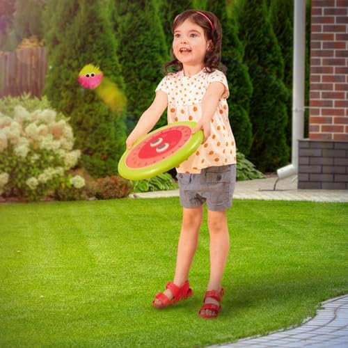 B. toys – Paddle Ball Game – Hand Trampoline Set – Poppin’ Paddles – 2 Bouncy Discs & 2 Balls – Catch & Toss Sports Games for Kids – 3+ Years