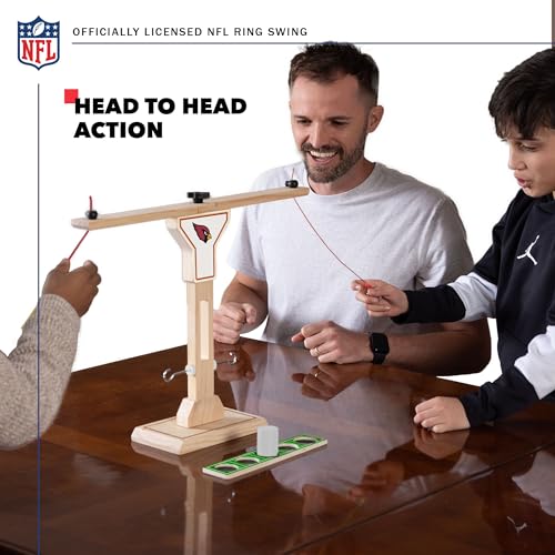 Wild Sports NFL Wooden Ring Swing Battle - Head-to-Head Ring Toss Hook & Ring Game for NFL Fans