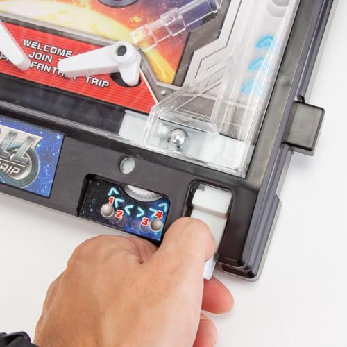 Rasul Mini Pinball Games, Electronic Tabletop Pinball Machine Shooting Toy for Indoor Game Room with Light and Scorekeeper, Desktop Ball Game Retro Nostalgia Arcade Machine for Kids Adults