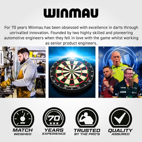 Winmau Darts - Michael Van Gerwen | Mike Maloney | Leonard Gates - Professional Players - Soft Tip Darts - Includes Dart Flights and Shafts - size: 18G