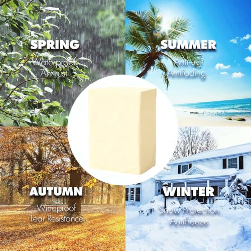 Arcade Basketball Game Cover Waterproof Home Dual Shot Electronic Basketball Arcade Hoop Game Covers for Indoor Outdoor 51x25x80.5in Beige